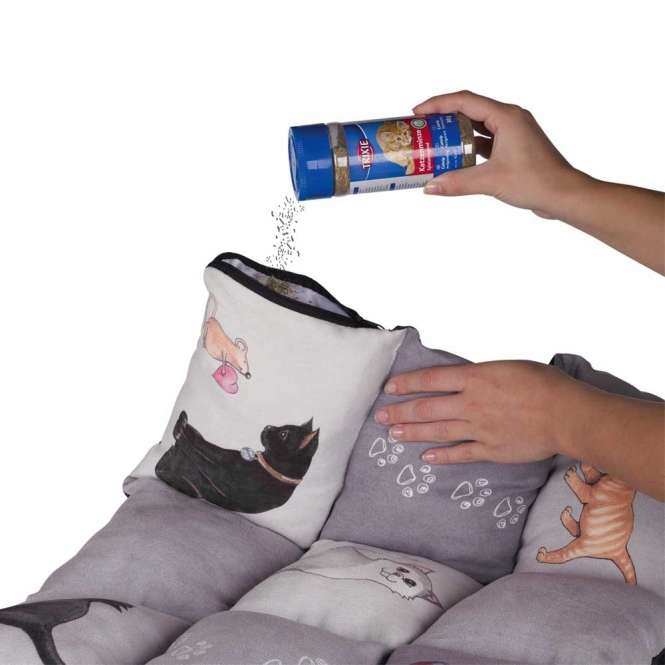 Trixie Katzendecke Patchwork Cat - grau, 45 x 55 cm – Bild 3