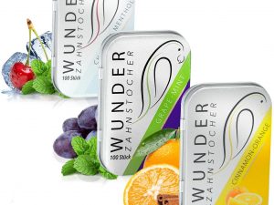 Wunder Zahnstocher TastyPack Metallbox (3x100 Stück)
