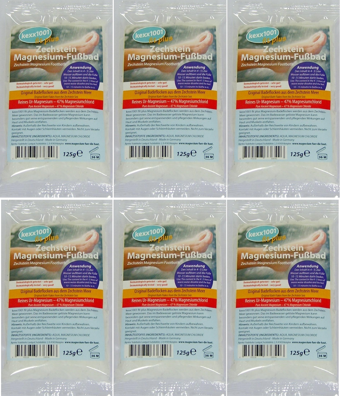 Zechstein Magnesium-Fußbad 125g - 47% Magnesiumchlorid - kexx1001 – Bild 6