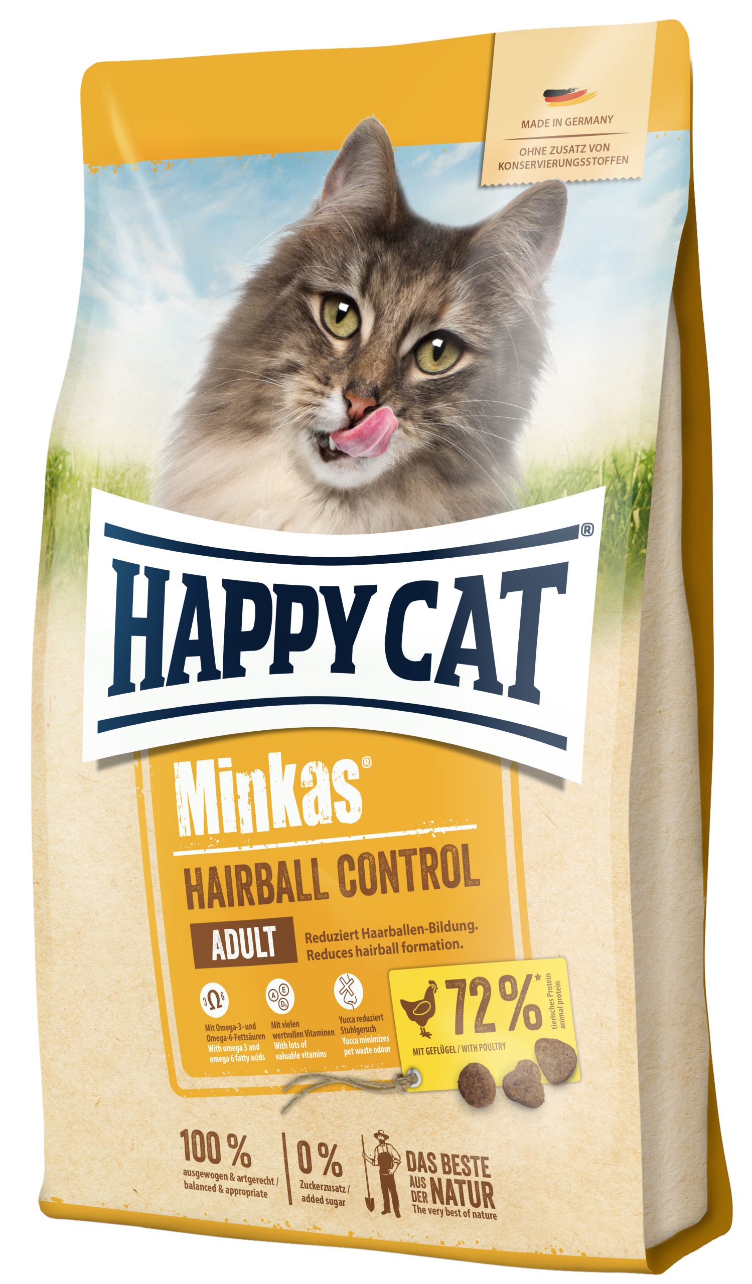 HappyCat Minkas Hairball Geflügel 10kg