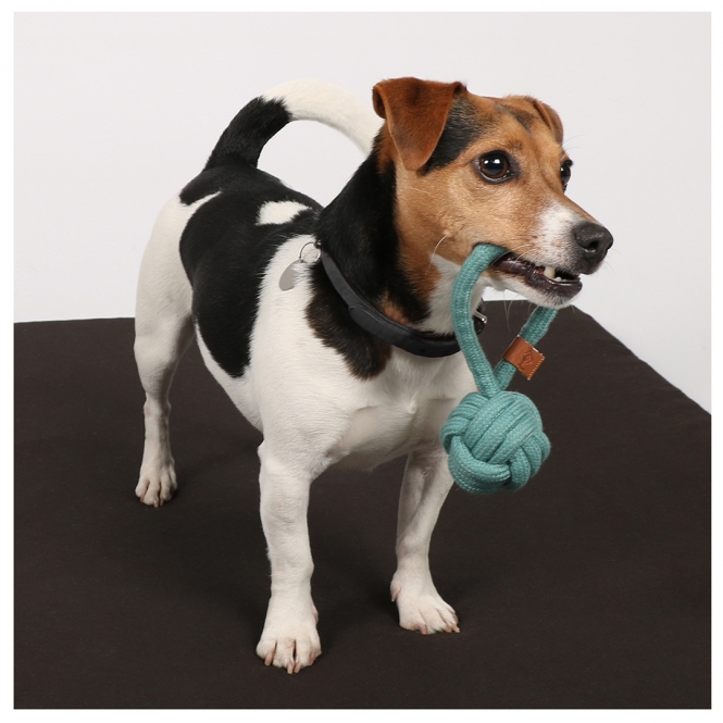 D&D Knotenball mit Schlaufe Harper - blau - 22 x 8cm – Bild 5