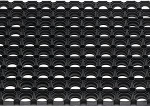 Fußmatte offene Ringe schwarz Gum.L400xB600xS22mm