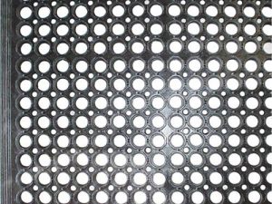 Fußmatte offene Ringe schwarz Gum.L1500xB900xS10mm