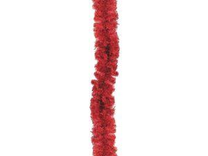 EUROPALMS Edeltannengirlande, rot, 270cm