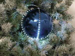 EUROPALMS LED Snowball 15cm, dunkelblau