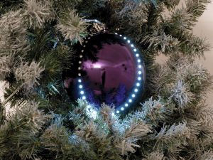 EUROPALMS LED Snowball 15cm, lila