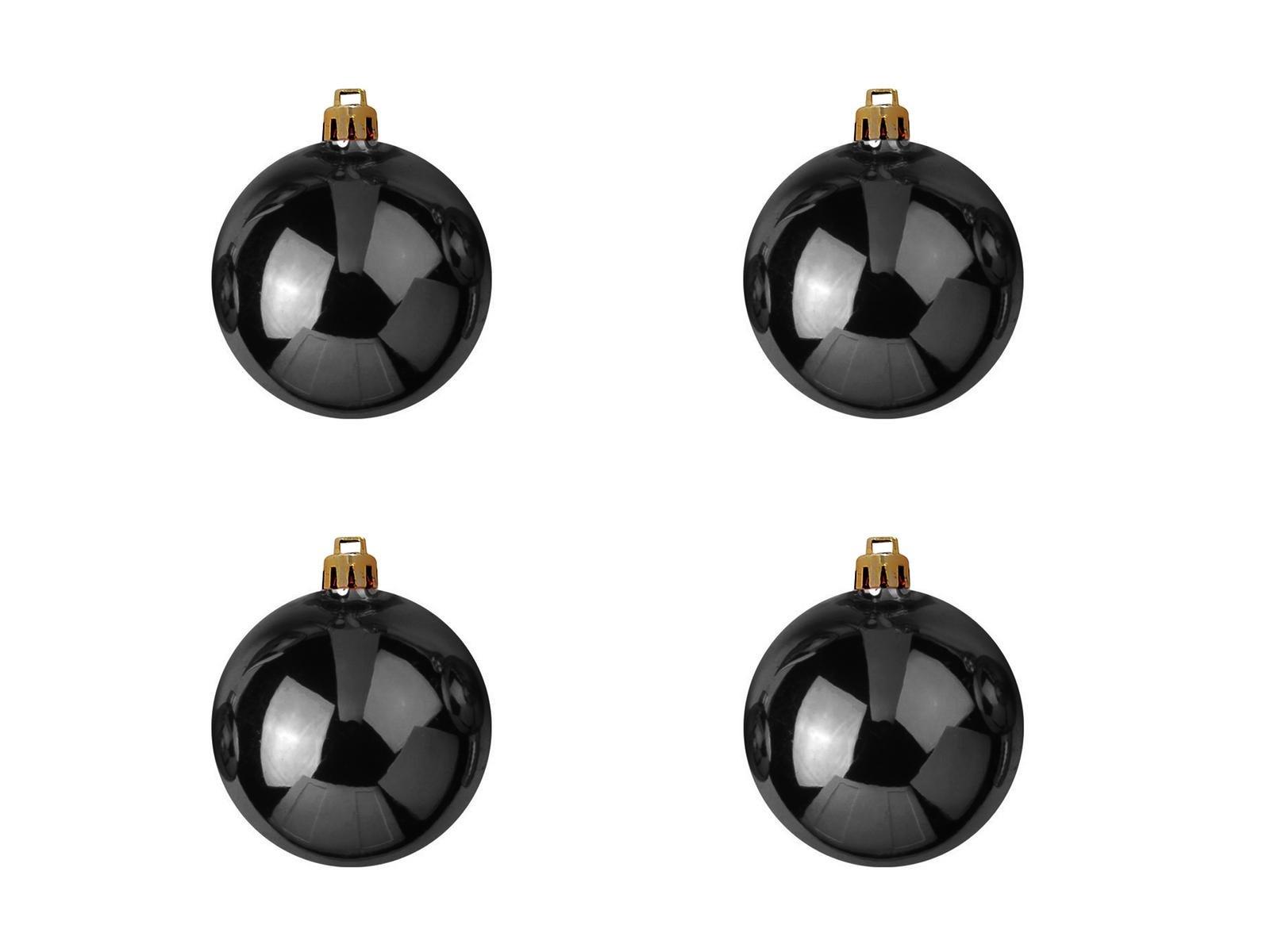 EUROPALMS Dekokugel 10cm, schwarz 4x