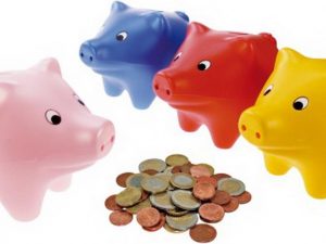 LENA Sparschwein 19cm farblich sortiert