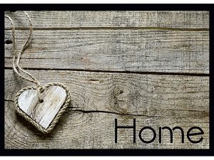 MD-ENTREE Sauberlaufmatte 'Impression' heart on wood