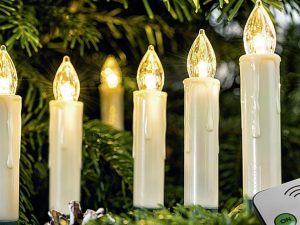 LED Baumkerze 20 Kerzen kabellos mit FB incl. Batterien inkl. Batterien