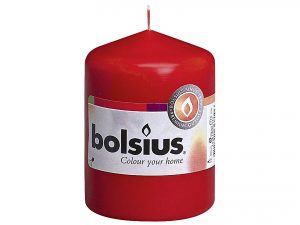 BOLSIUS Stumpenkerze 8x5,8cm rot