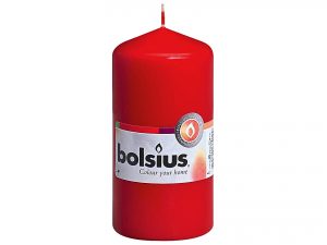 BOLSIUS Stumpenkerze 12x5,8cm rot