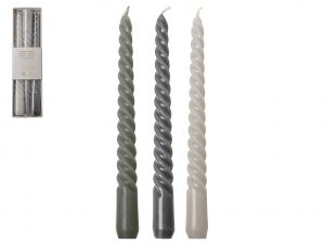 GUSTA Leuchterkerze 'Swirl' 3er Set