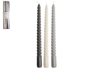 GUSTA Leuchterkerze 'Swirl' 3er Set