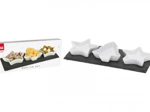 Servierplatte mit Weihnachtsschälchen 4-teilig 1 Servierplatte mit 3 Schälchen