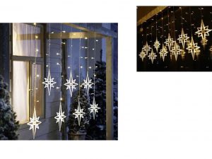 HI LED Lichtervorhang Sterne 135x95cm