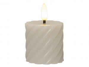 STAR TRADING LED-Echtwachs-Kerze 'Flamme Swirl Votive' 2er Set inkl. 1x CR2032 Batterie