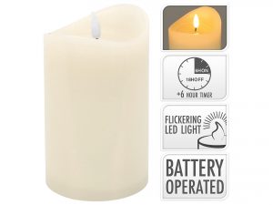 LED Kerze mit Echtwachseffekt