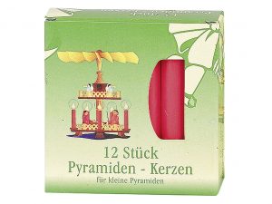 Pyramidenkerze 10cm Ø1,7cm rot 12 Pack