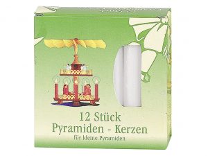Pyramidenkerze 10cm Ø1,7cm weiß 12 Pack