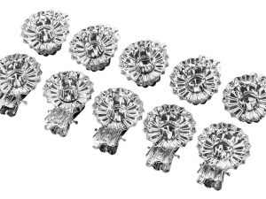 10St. Baumkerzenhalter 4cm silber