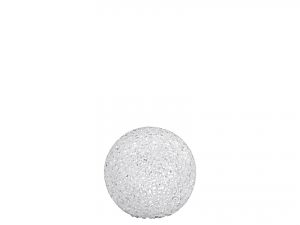 Kugel Eva LED warm-weiß batteriebetrieben mit Knopfzelle 2032 Ø8cm weiß inkl. Knopfzelle