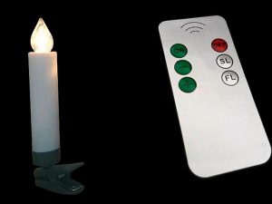 F-H-S LED-Baumkerze kabellos innen incl. AAA Batterien warmweiß 10 Kerzen 10, inklusive 1x AAA Batterien