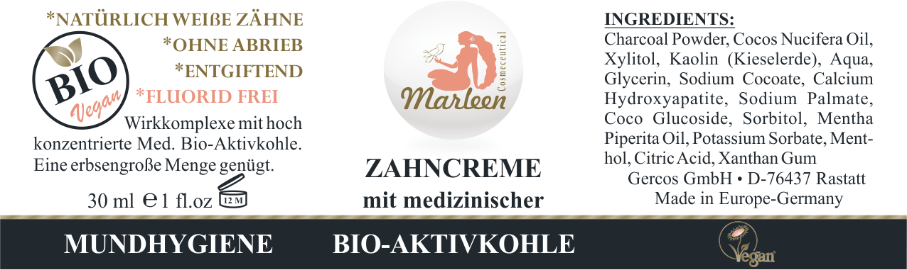 Marleen Zahncreme mit medizinischer Aktivkohle – Bild 3
