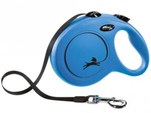 FLEXI Rollleine New CLASSIC Gurt - 8m, bis 50kg - Blau