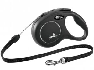 FLEXI Rollleine New CLASSIC Seil - 8m, bis 12kg - Schwarz