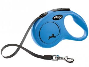 FLEXI Rollleine New CLASSIC Gurt - 5m, bis 15kg - Blau