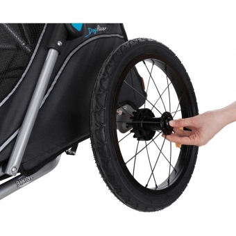 Trixie Fahrrad-Anhänger für Hunde - grau/schwarz - M – Bild 3