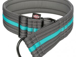 Trixie Fusion Zug-Stopp-Halsband, extra breit - grafit/ozean - 48-58 cm/50 mm