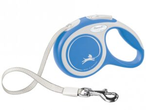 FLEXI Rollleine New COMFORT Gurt - 3m, bis 12kg - blau