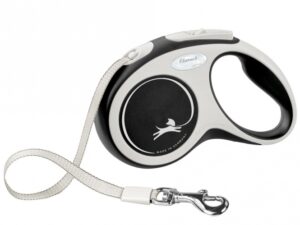 FLEXI Rollleine New COMFORT Gurt - 5m, bis 15kg - schwarz