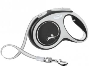 FLEXI Rollleine New COMFORT Gurt - 5m, bis 25kg - schwarz