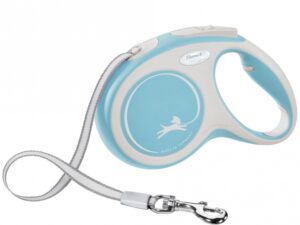 FLEXI Rollleine New COMFORT Gurt - 5m, bis 25kg - hellblau