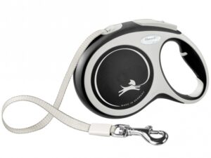 FLEXI Rollleine New COMFORT Gurt - 8m, bis 50kg - schwarz