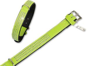 Karlie VINTAGE Strass Halsband 3-reihig - Kiwi - 30 mm, 55 cm