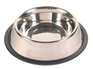 Trixie Edelstahlnapf mit Gummiring - 1,75 l