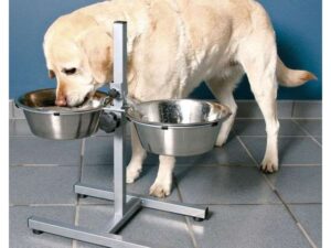 Trixie Hundebar mit Edelstahlnäpfen - 2 x 4,5 l