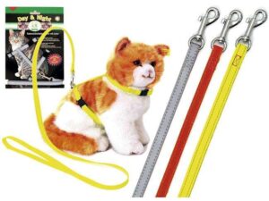 Karlie Katzengeschirr und Leine REFLEX - Silber