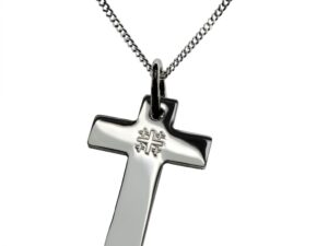 Collier Kreuz mit " Jerusalem-Kreuz Prägung " - 45cm - 925 Silber