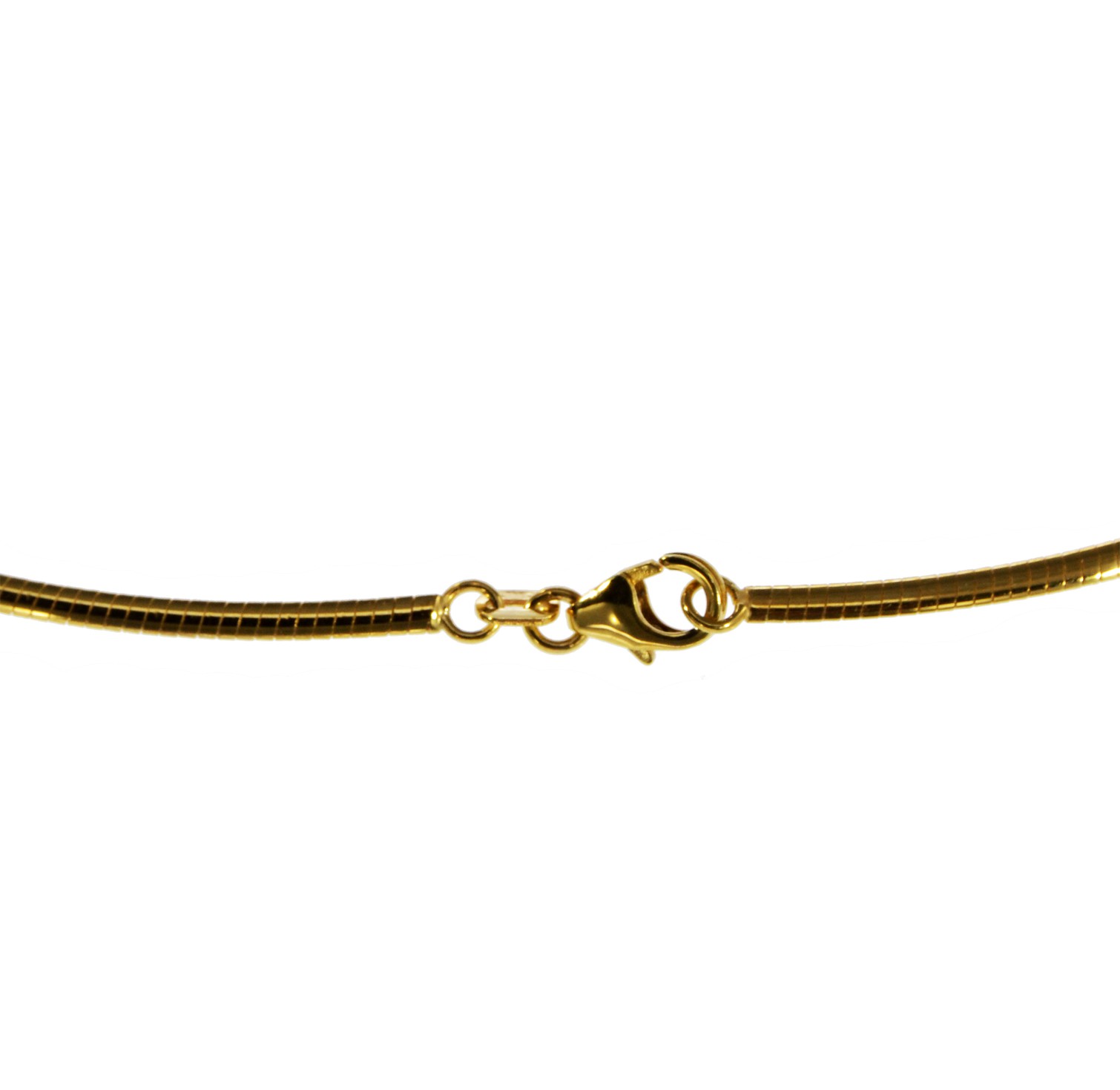 Halsreif Omega 1mm - 42cm - 333 Gelbgold Kette – Bild 3