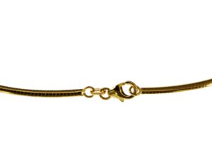 Halsreif Omega 1mm - 45cm - 585 Gelbgold Kette
