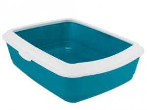 Trixie Katzentoilette Classic mit Rand - türkis/weiß