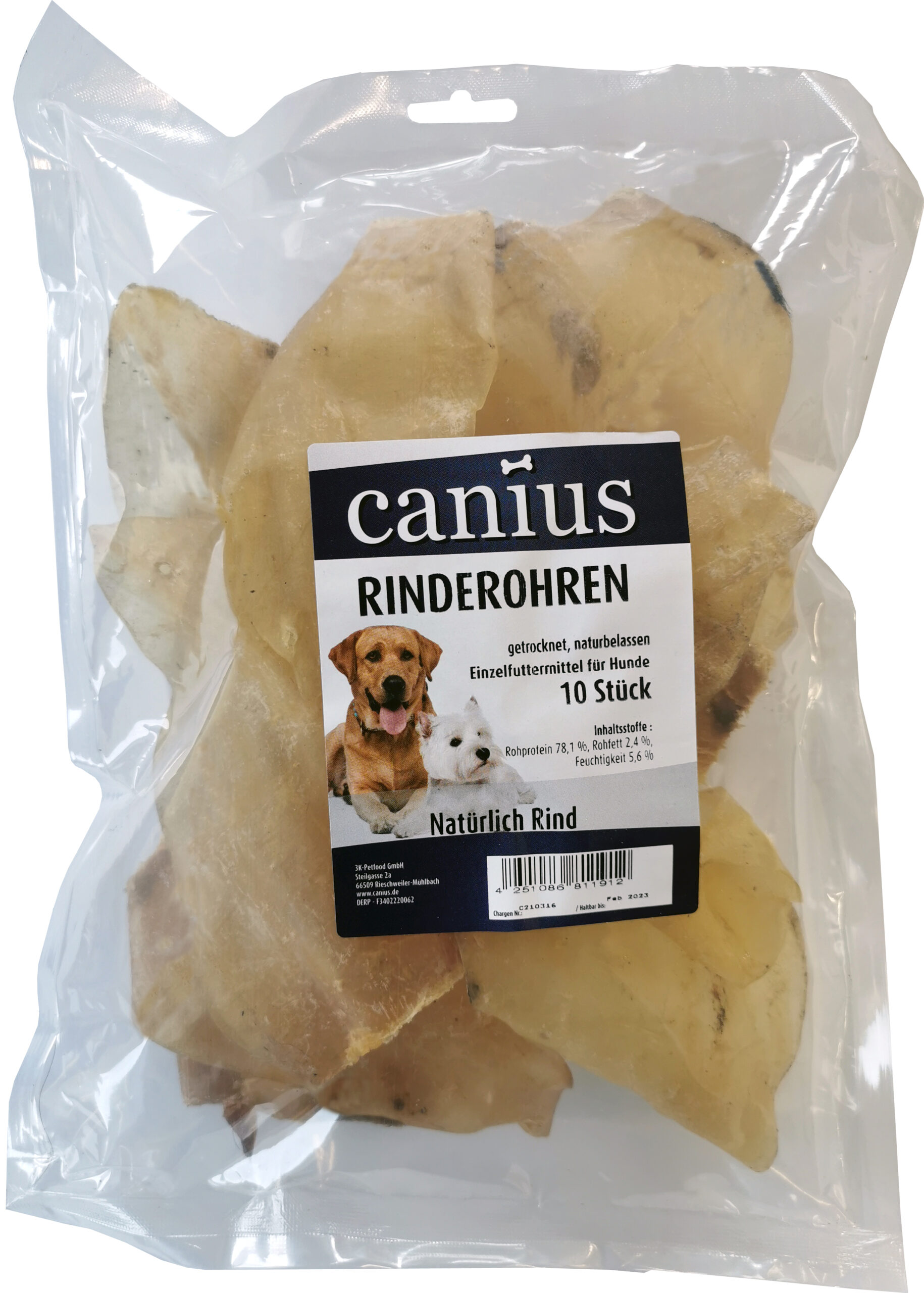 Canius Rinderohren getrocknet 10St