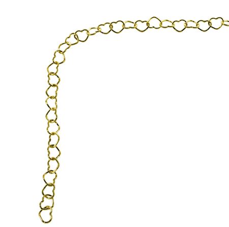 Fusskettchen - Herzkette - 25cm - 333 Gelbgold
