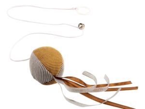 Duvoplus Cat Toy Cushy Ball am Gummiband - braun/grau