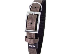 Karlie ASP Halsband mit Zugentlastung, doubliert - Grau/Schwarz - 65cm/40mm